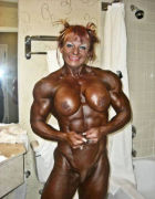 Over Tanned Muscle Babe
